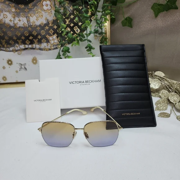 NWOT Victoria Beckham VB214SA Sunglasses With Box, Paperwork And Case